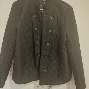 Jones New York Black Quilted Puffer Jacket